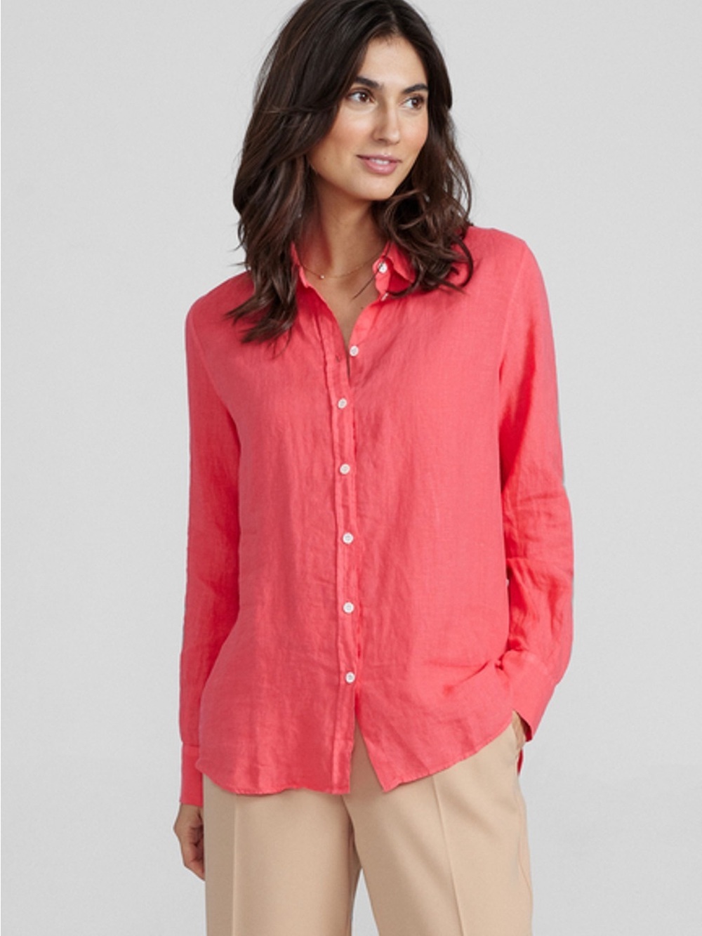 J. Crew Baird McNutt Linen Perfect Long Sleeve Button Down Shirt